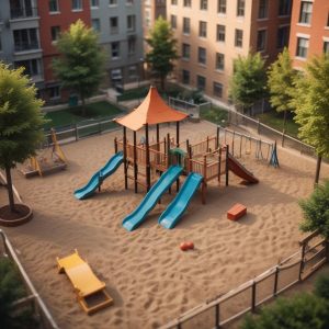 Зонирование двора: как уместить песочницы, горки и воркаут на 50 кв.м.