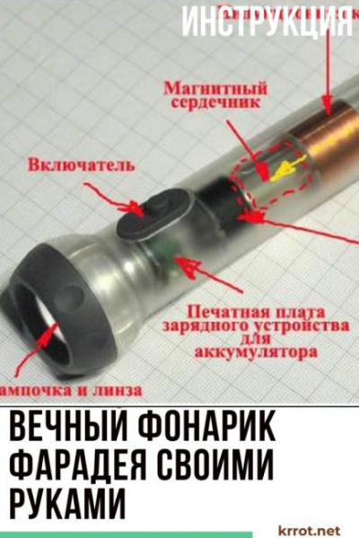 Фонарик, который светит без батареек! ⚡️⚡️⚡️ Делаем вечный фонарик Фарадея своими руками ???